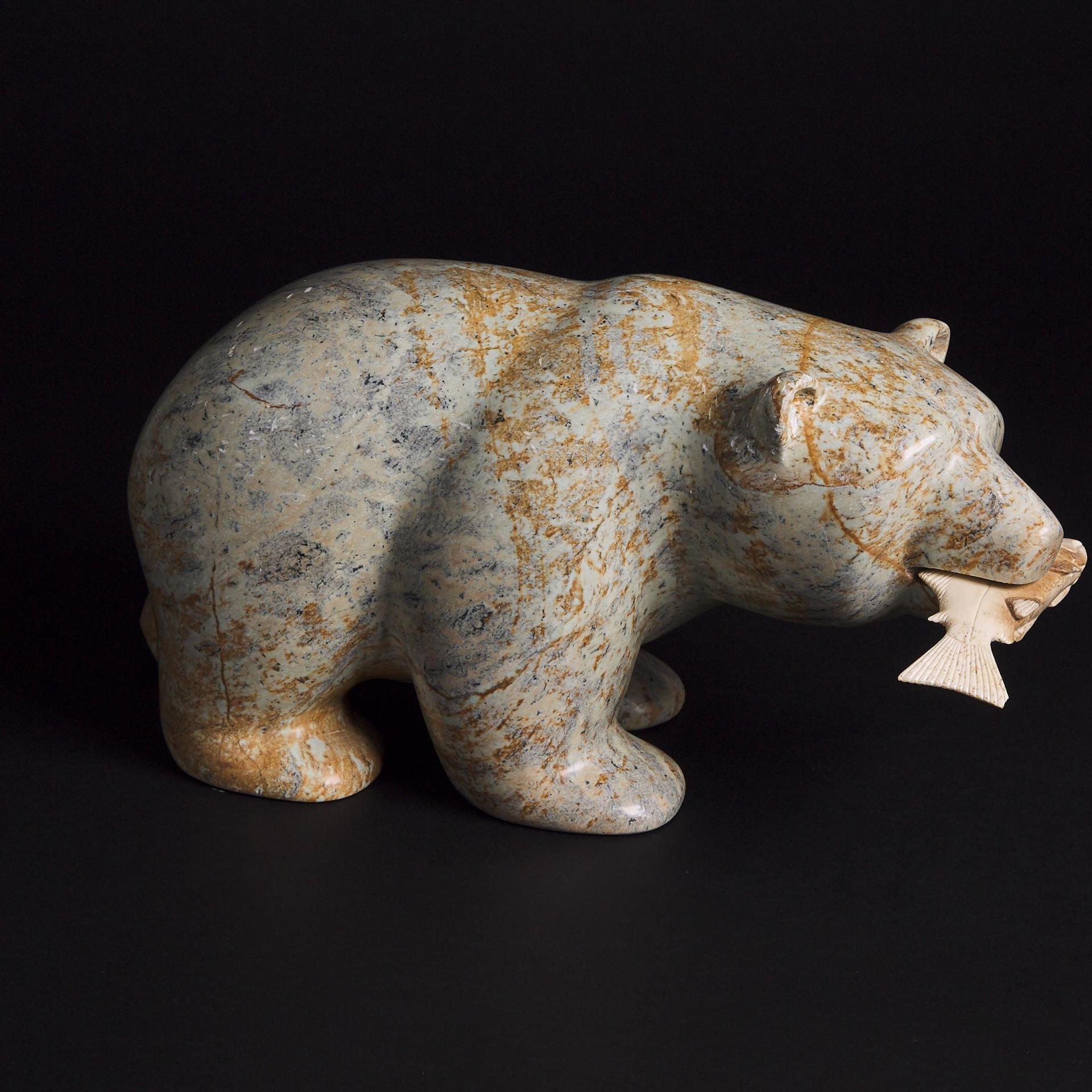 Jonasie Quarqortok Qarqortoq Faber (1944) - Bear With Fish