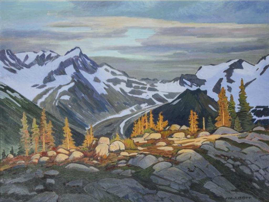 Nicholas Johannes Bott (1941-2021) - Last Light From Whistler Mountain