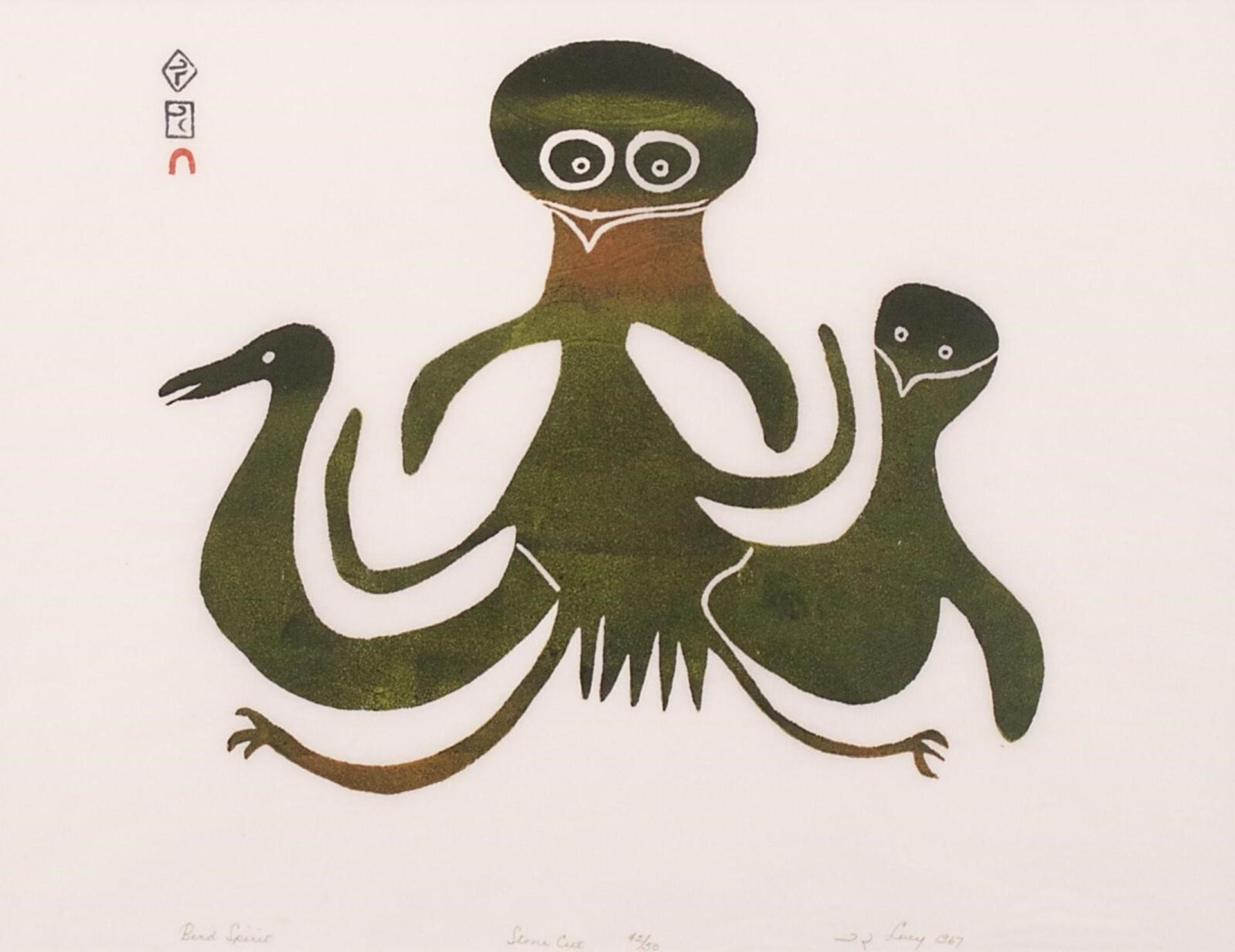 Lucy Qinnuayuak (1915-1982) - Bird Spirit; 1967