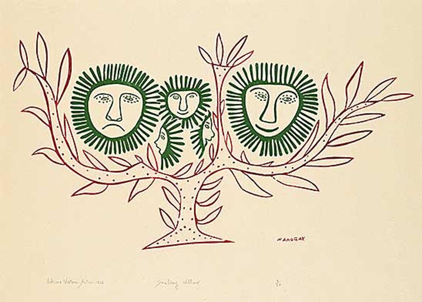 Agnes Nanogak (1925-2001) - Smiling Willow #9/50
