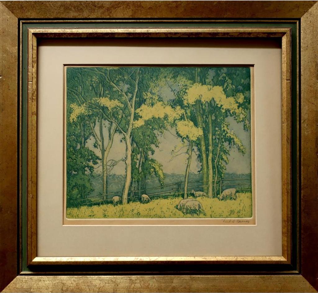 Frederick Stanley Haines (1879-1960) - Untitled (Grazing Sheep)