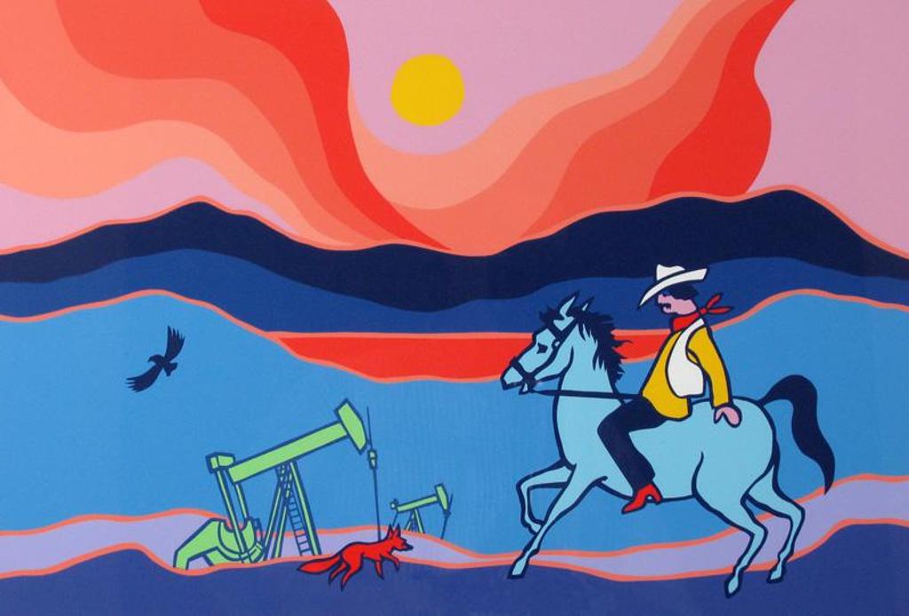Ted Harrison (1926-2015) - Alberta Oil; 1998