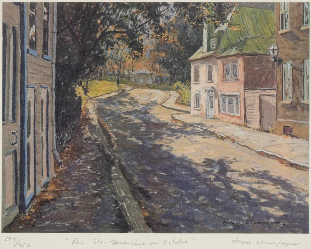 Horace Champagne (1937) - Rue Ste. Genevieve en Octobre