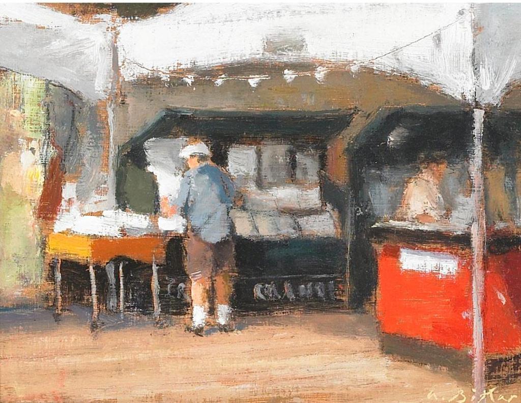 Antoine Bittar (1957) - Bookstands On The Terrace, Q.C.