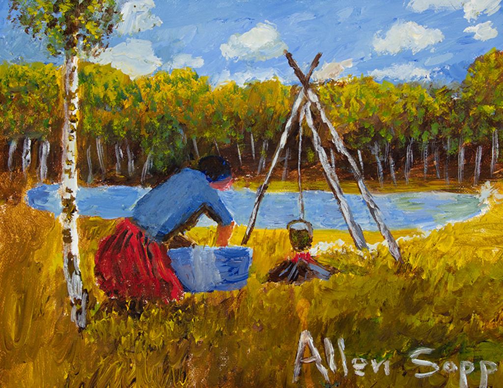 Allen Fredrick Sapp (1929-2015) - Fire by the Lake