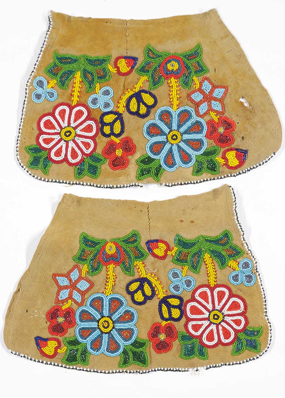 First Nations Basket School - Pair of Wrap Around Moccasin Fragments