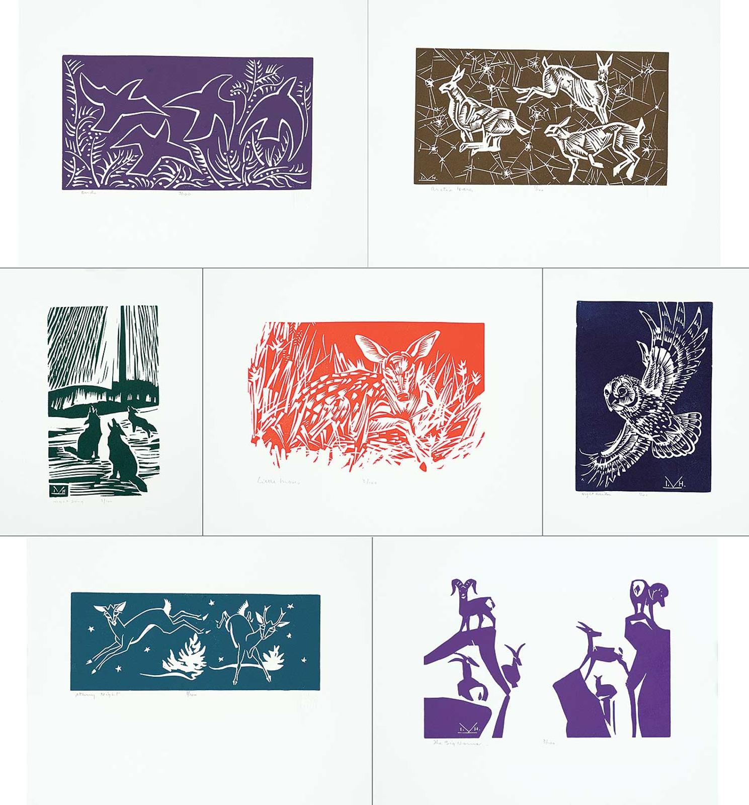 Illingworth Holey (Buck) Kerr (1905-1989) - Illingworth Kerr - 7 Block Prints #3/100