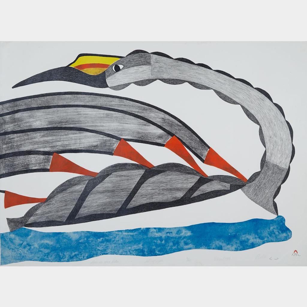 Pudlo Pudlat (1916-1992) - Loon In Open Water
