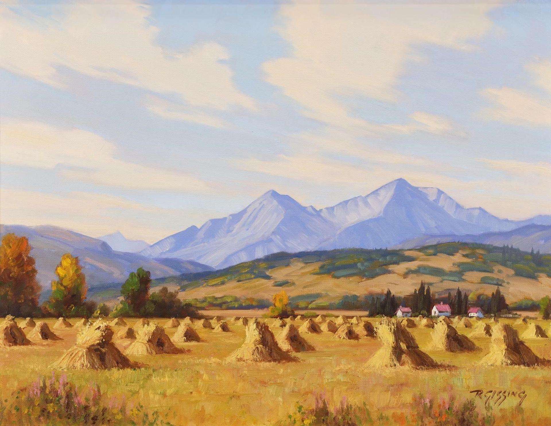 Roland Gissing (1895-1967) - Harvest In The Highwood; 1955
