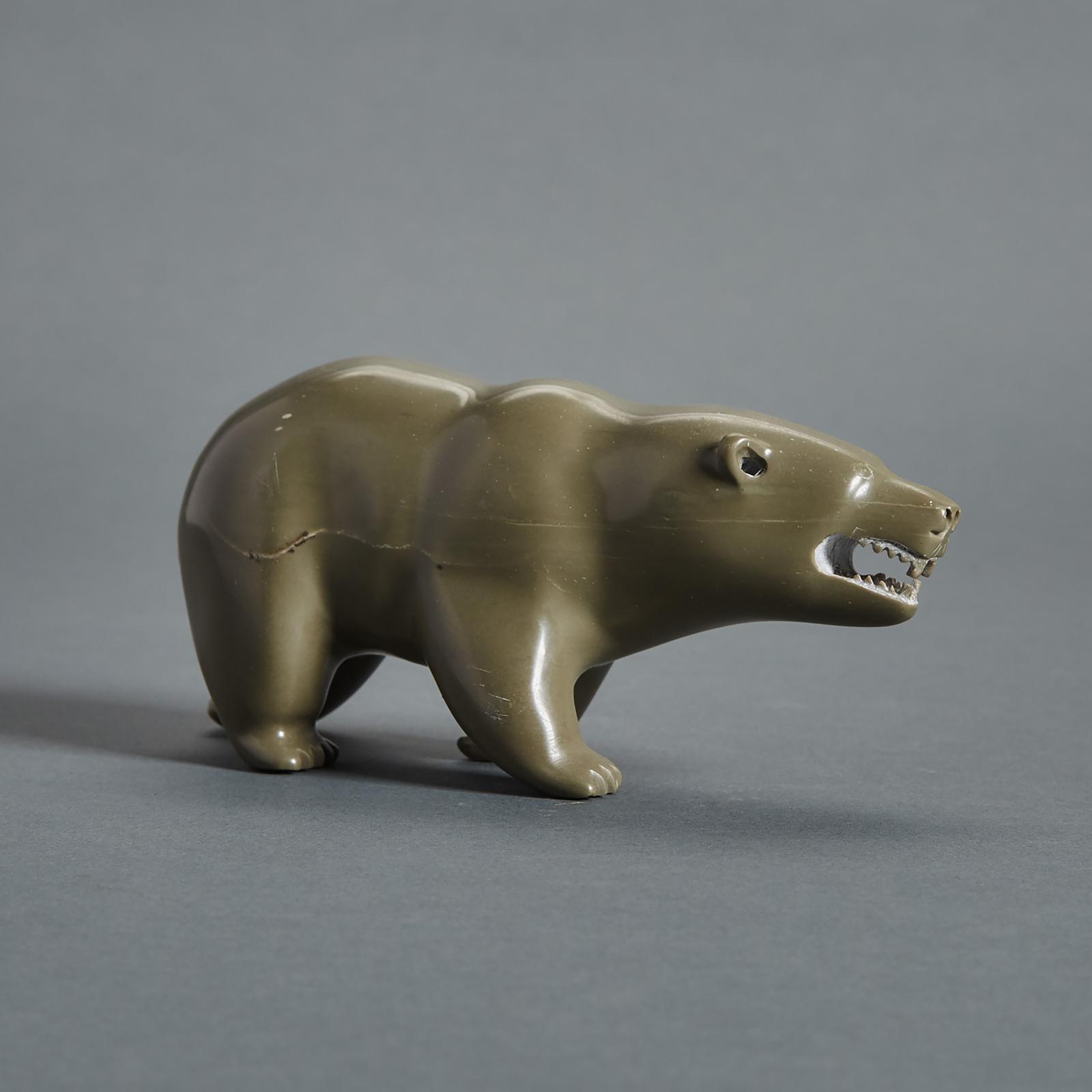 Lucassie Takatak (1942-2003) - Growling Polar Bear