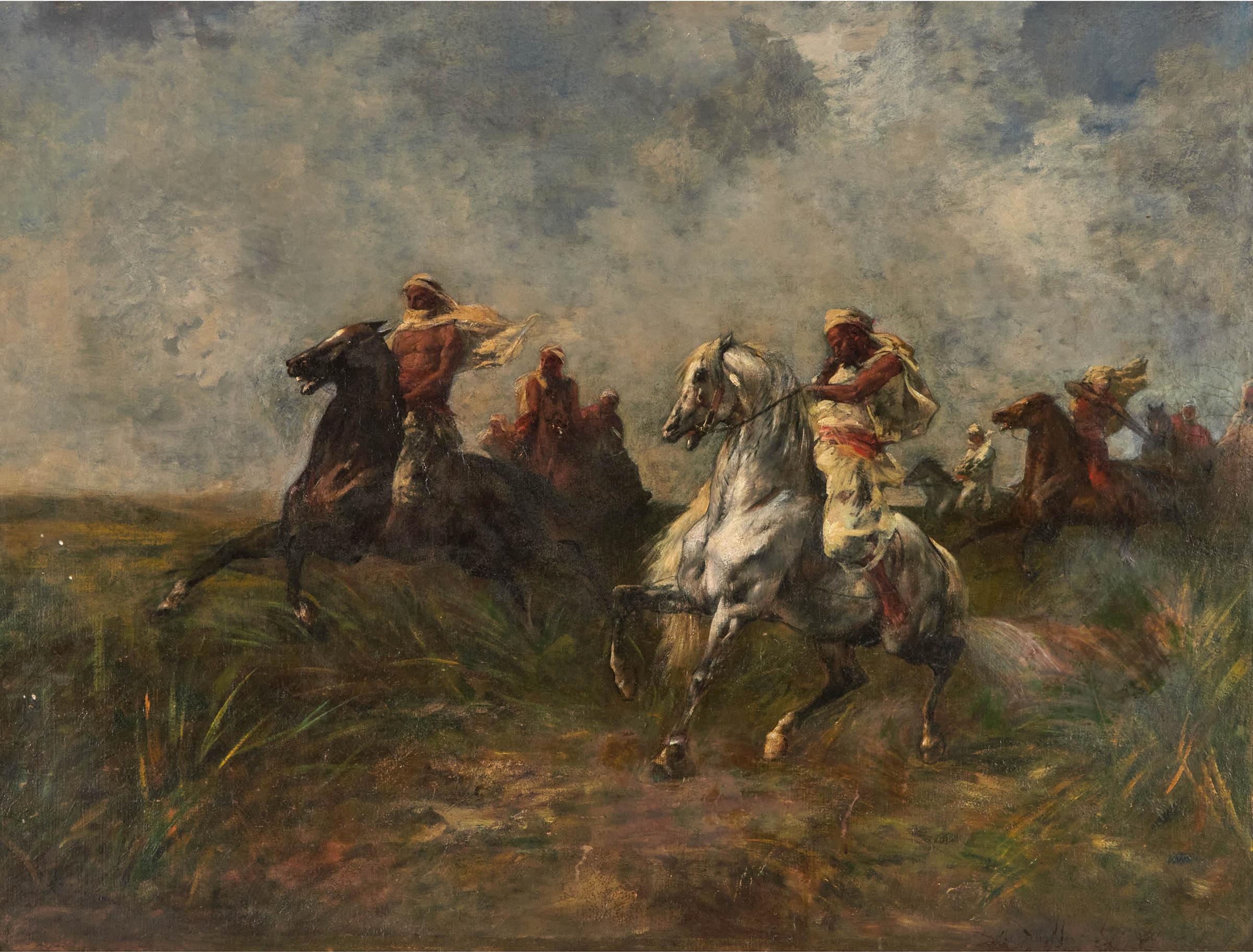 Adolf Schreyer (1828-1899) - The Stampede