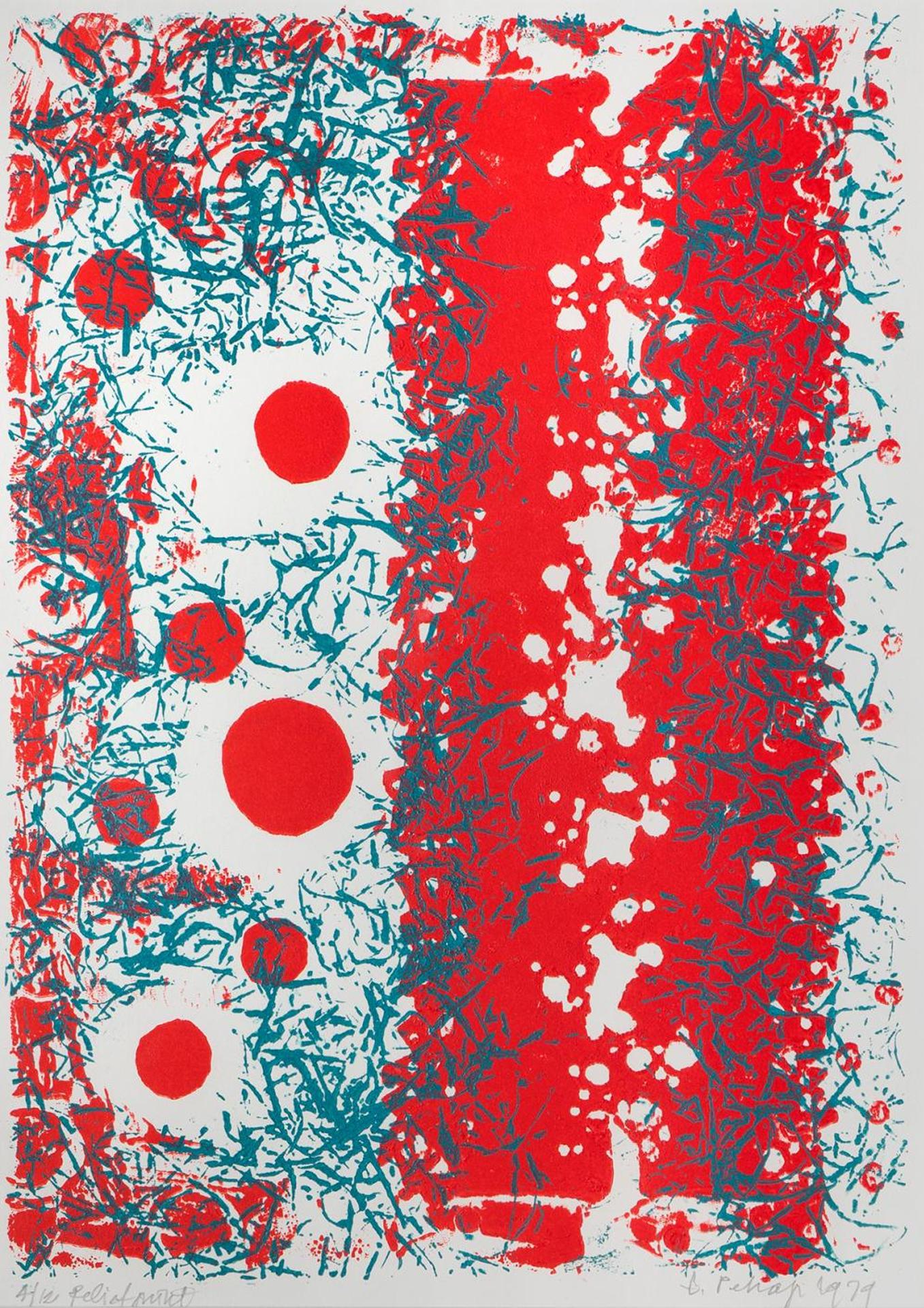 Eric Konstantin Pehap (1912-1971) - Untitled - Red and Green 1980