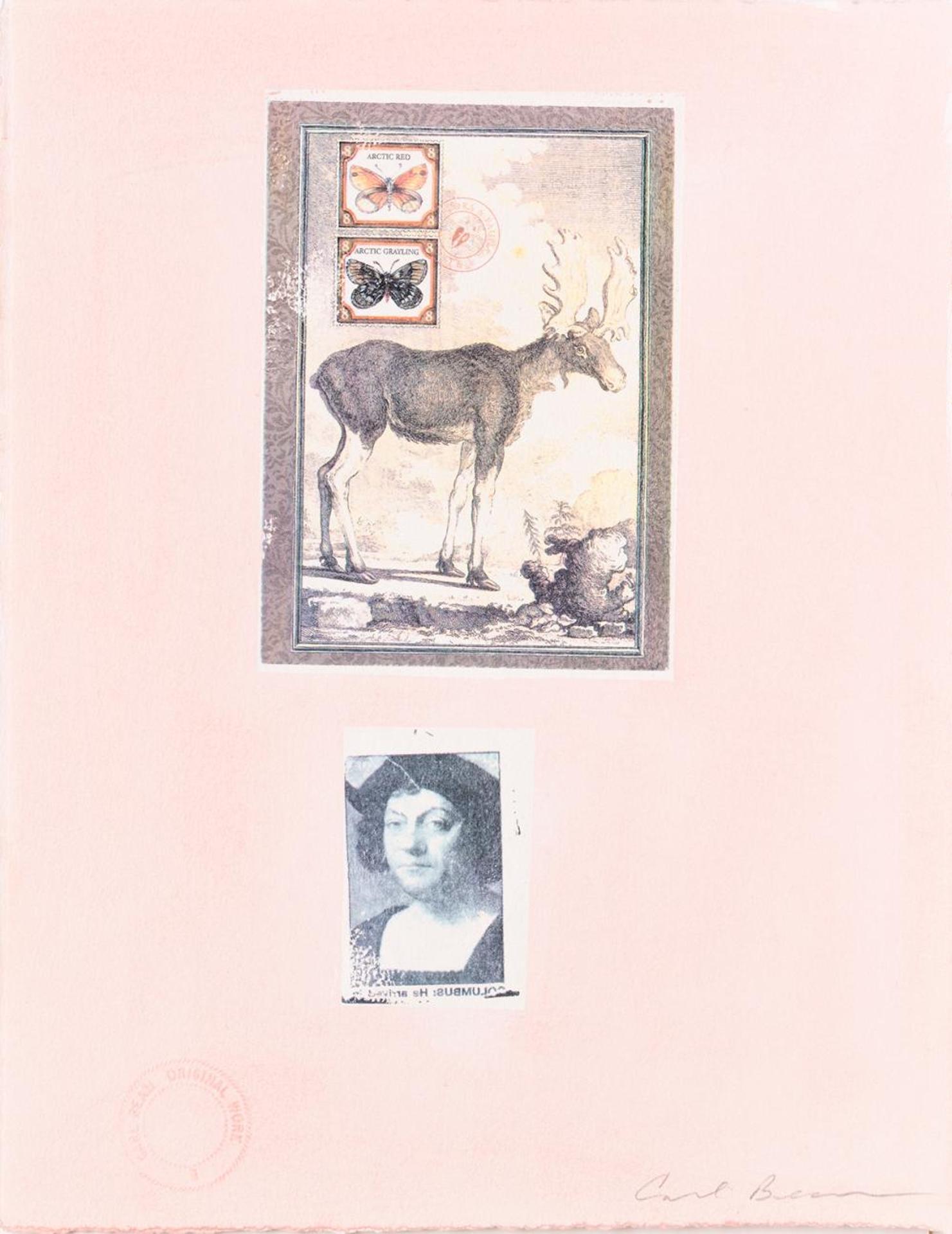 Carl Beam (1943-2005) - Untitled - Moose and Columbus