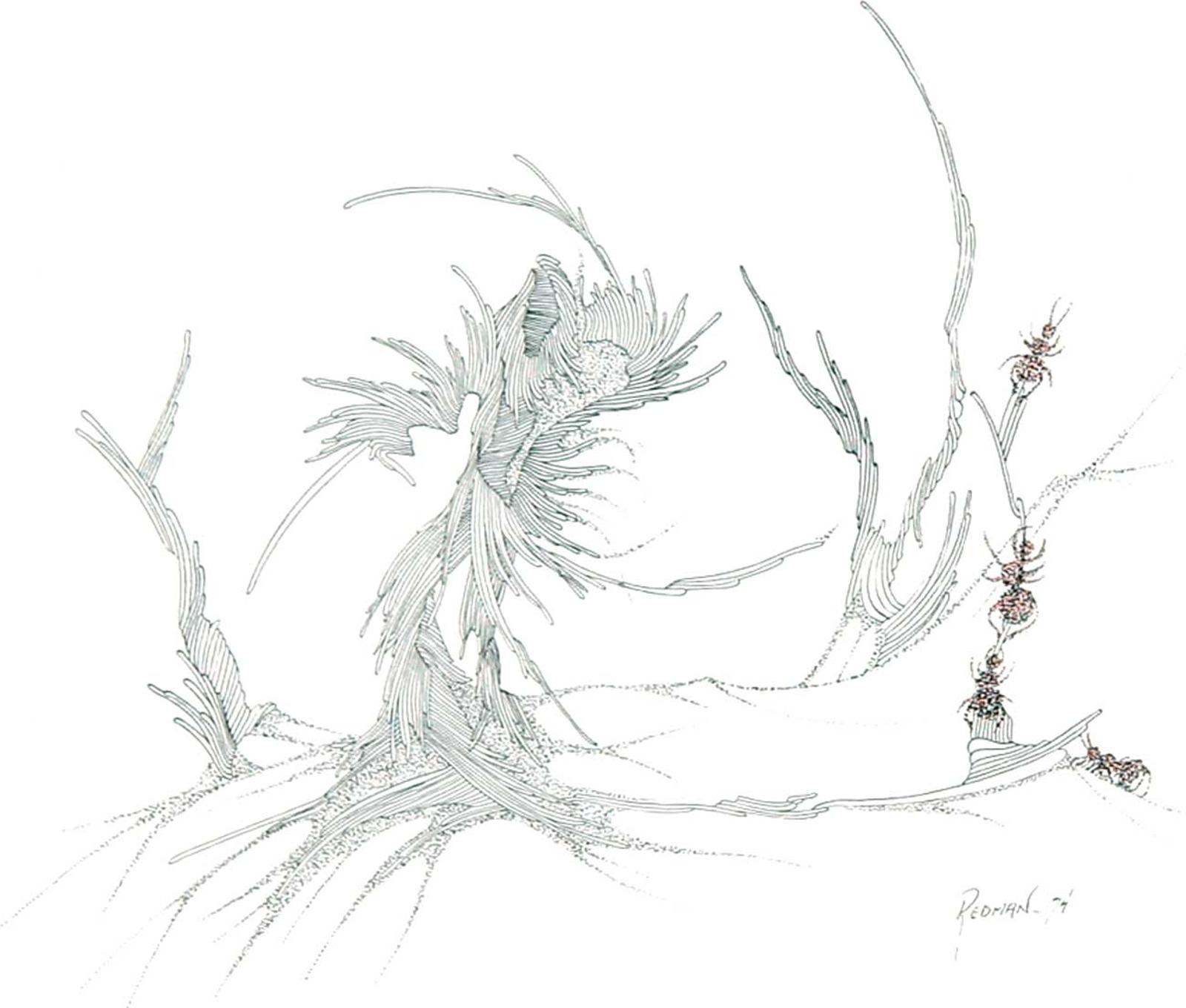 Alvin James Redman (1947) - Untitled - Trees and Bugs