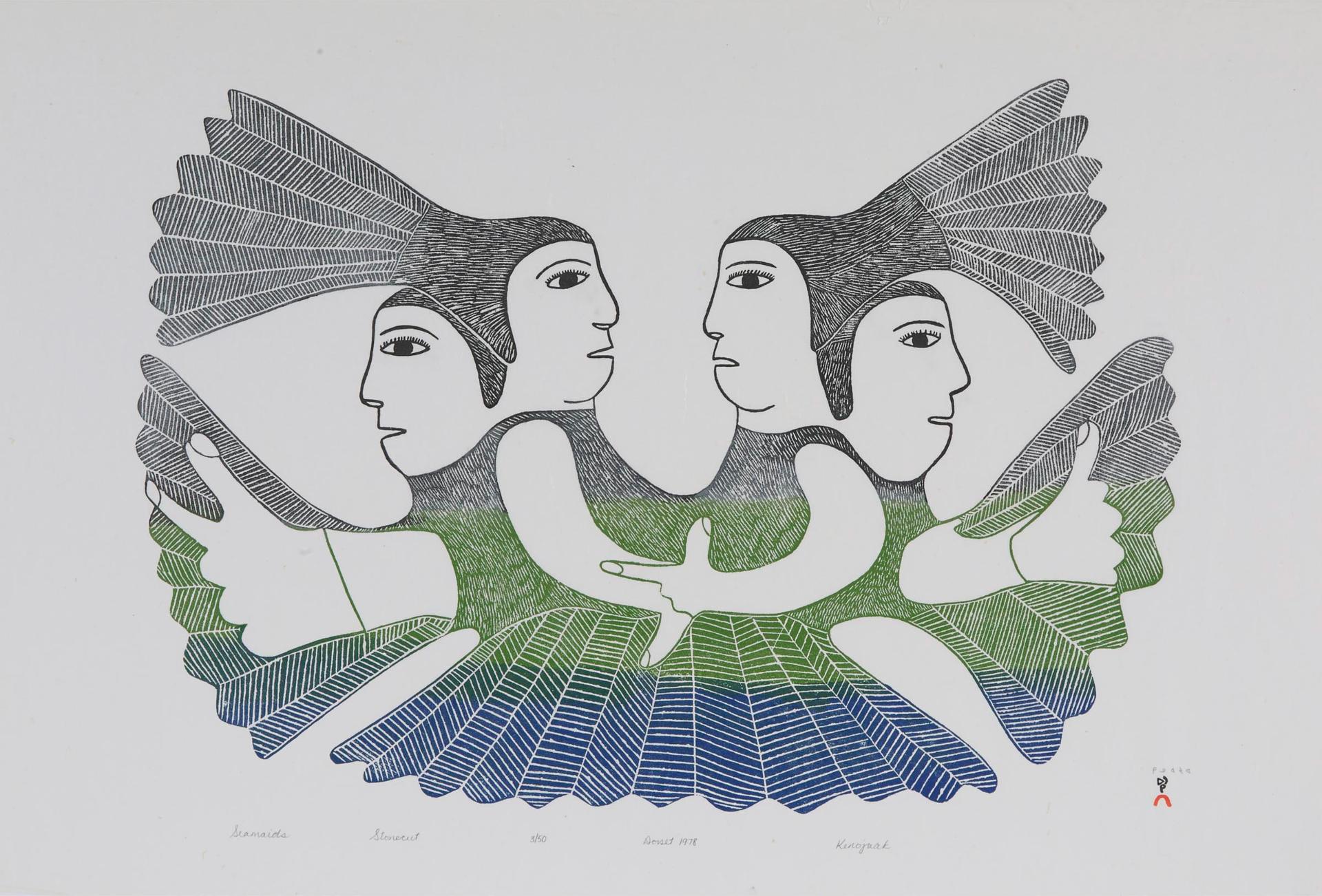 Kenojuak Ashevak (1927-2013) - Seamaids