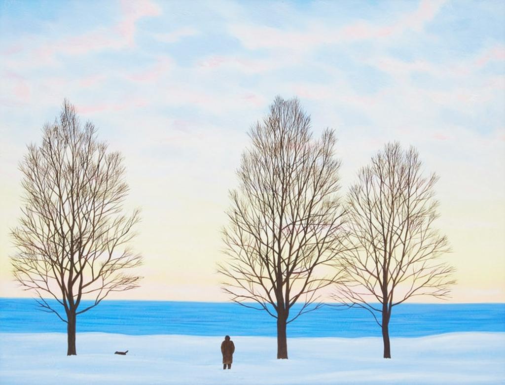 Philip Sybal (1949) - Dog Walk Along the Shore