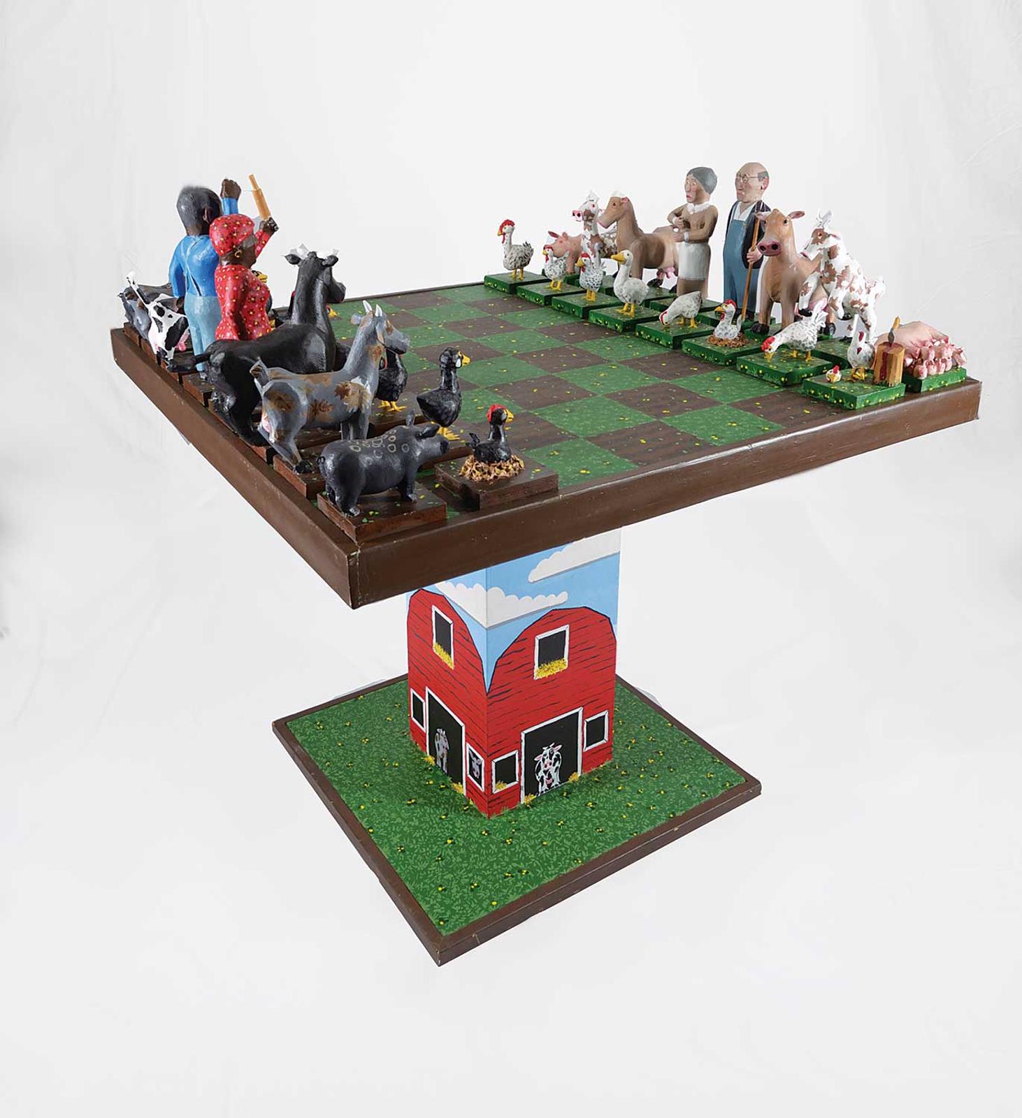 Victor Tiede (1955) - Untitled - Saskatchewan Chess Set Table