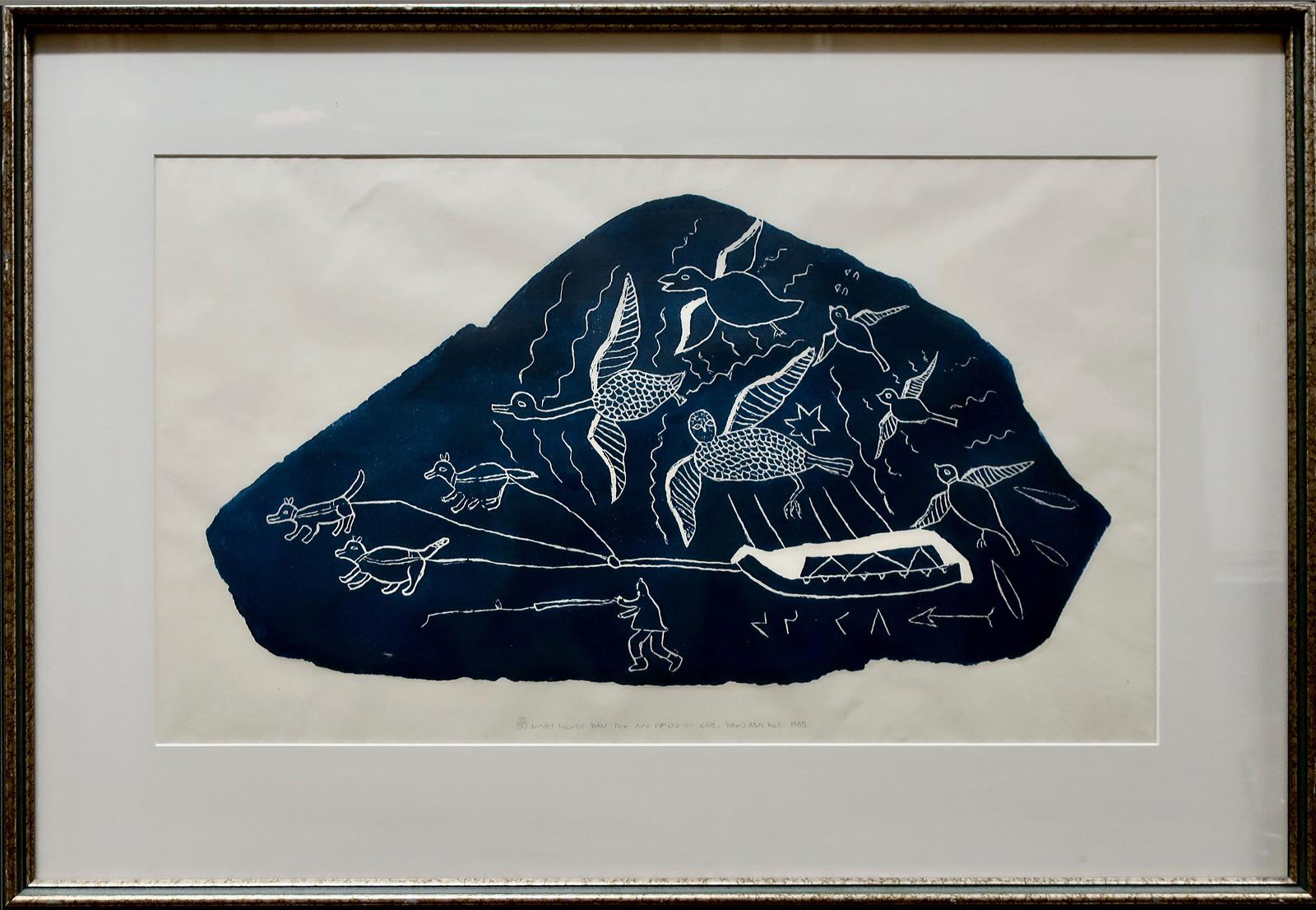 Josie Pamiutu Papialuk (1918-1996) - This Man Is Returning From The Island Of Milet In The Spring