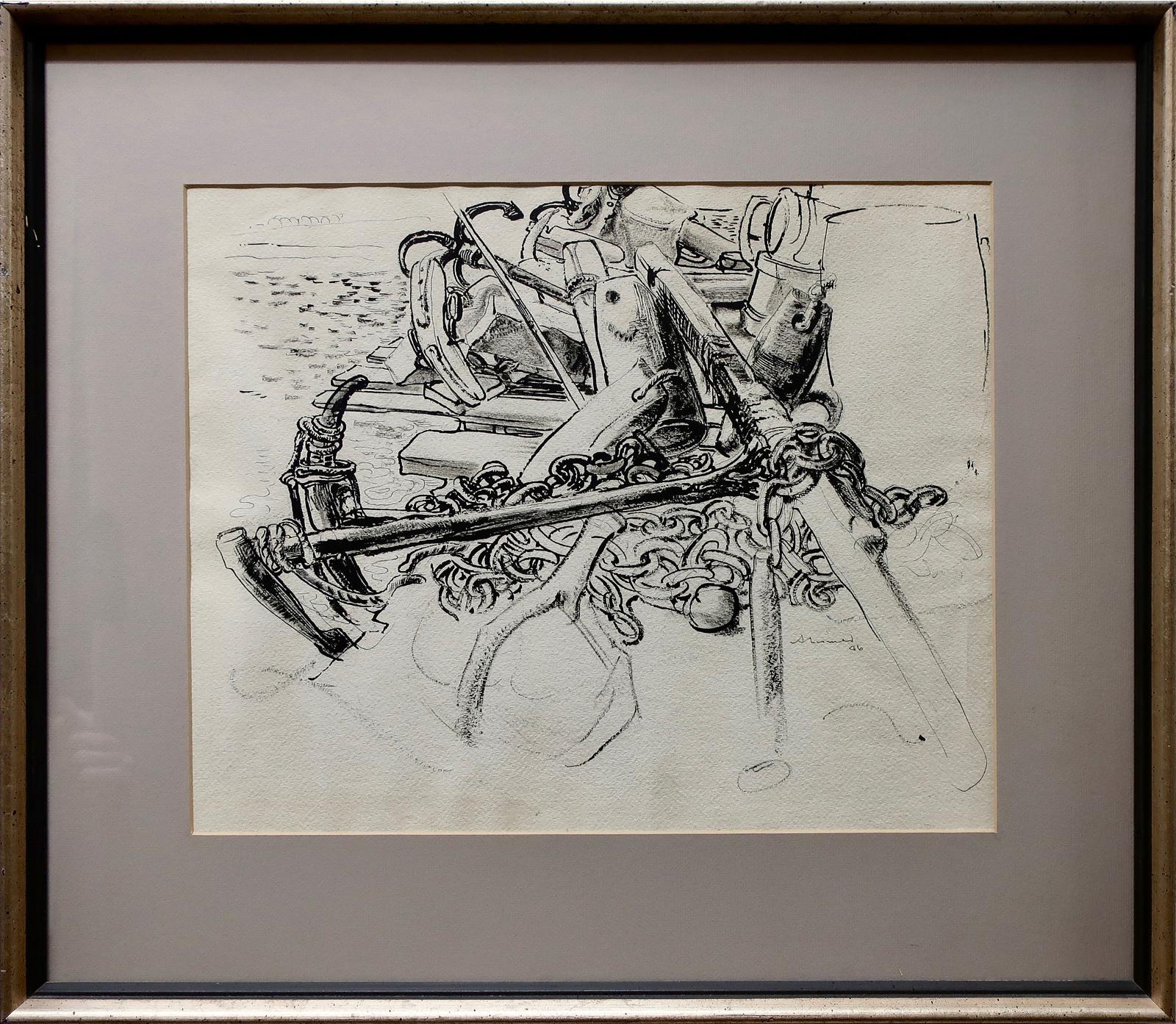 Arthur Lismer (1885-1969) - 'gear On The Dock'