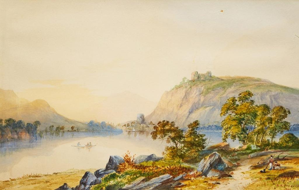 William Nicoll Cresswell (1822-1888) - Boaters and Figures on Shore