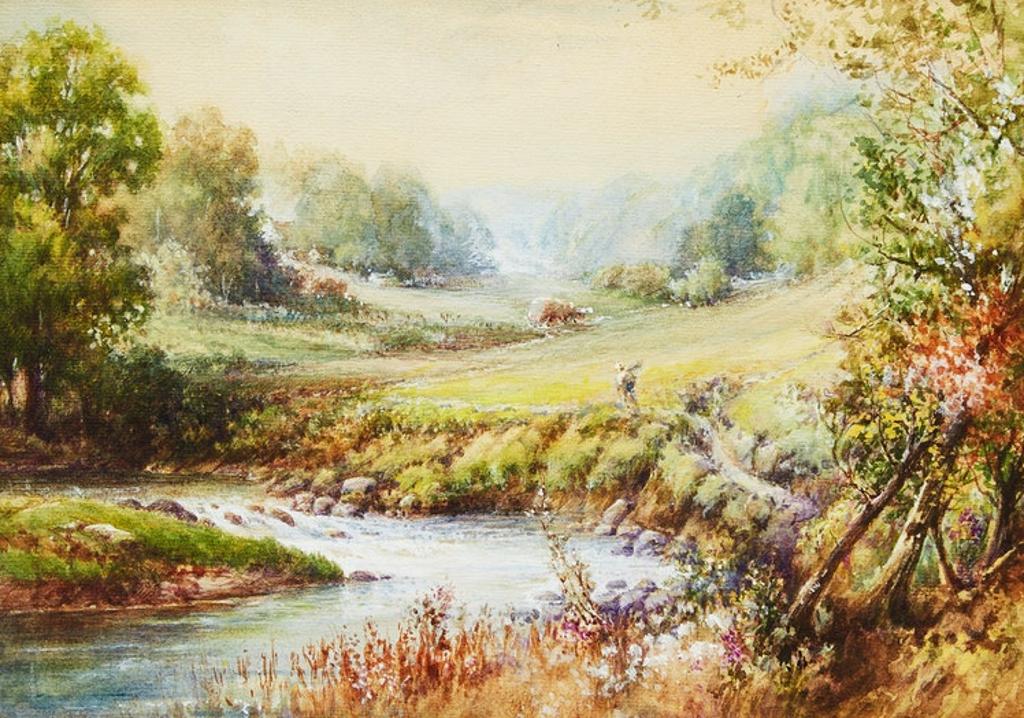 Frederick Henry Brigden (1871-1956) - Bend in Don River Between Cummer and Finch - Richardson House in Background