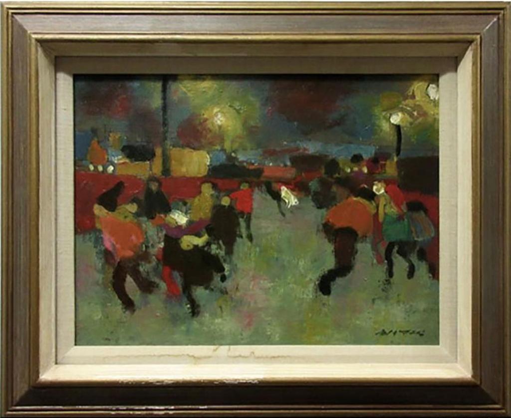 William Arthur Winter (1909-1996) - Small Town Rink