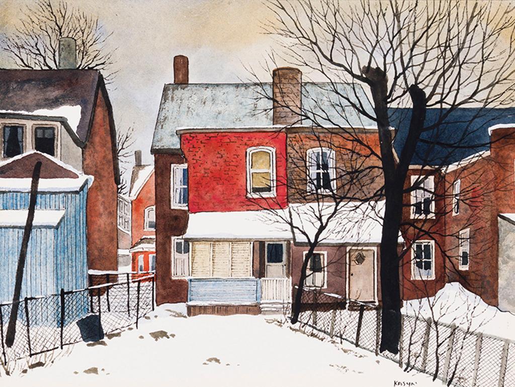John Kasyn (1926-2008) - Back Yard on Dovercourt Road