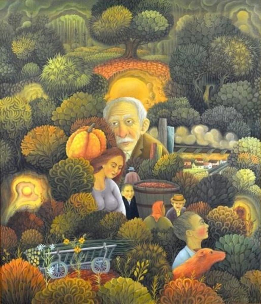 Josip Puco Pintaric (1927) - Landscape with figures