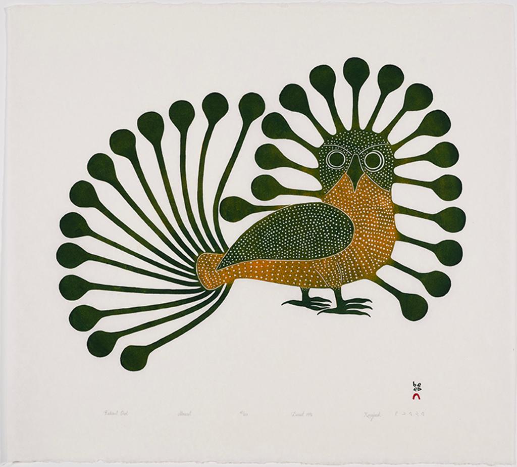 Kenojuak Ashevak (1927-2013) - Radiant Owl