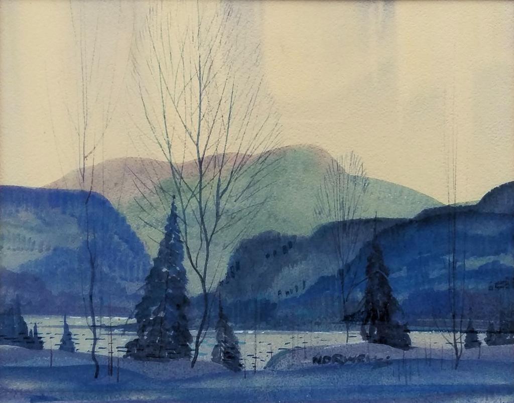 Graham Norble Norwell (1901-1967) - Winter Landscape at Dusk