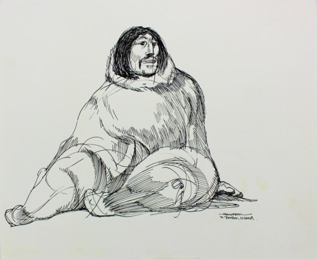 James Archibald Houston (1921-2005) - Canadian	Seated Hunter