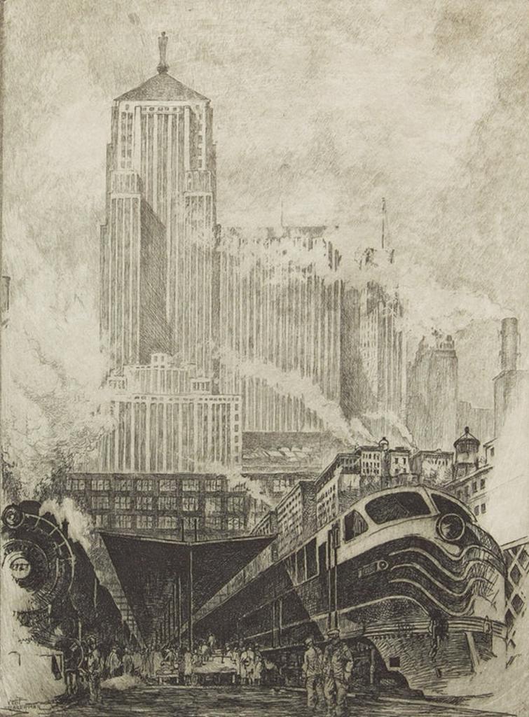 William Kent Hagerman (1893-1978) - Trackside - Chicago