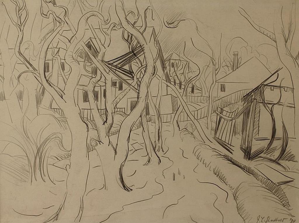 Jack Leaonard Shadbolt (1909-1998) - Trees And Houses