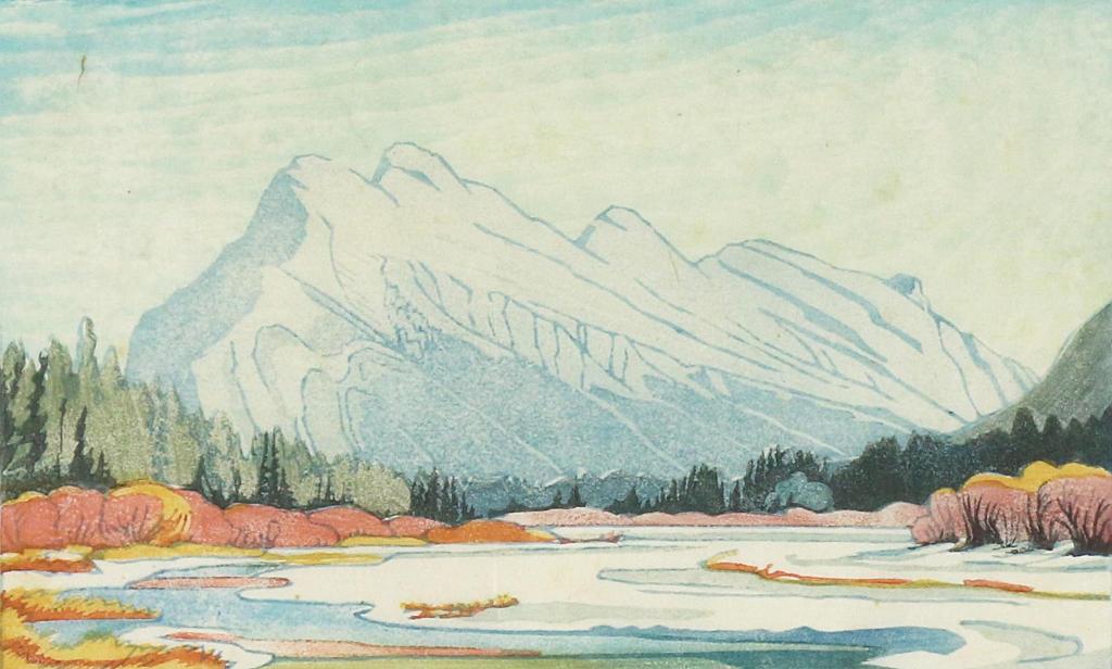 Margaret Dorothy Shelton (1915-1984) - Mount Rundle In March; 1978/1979