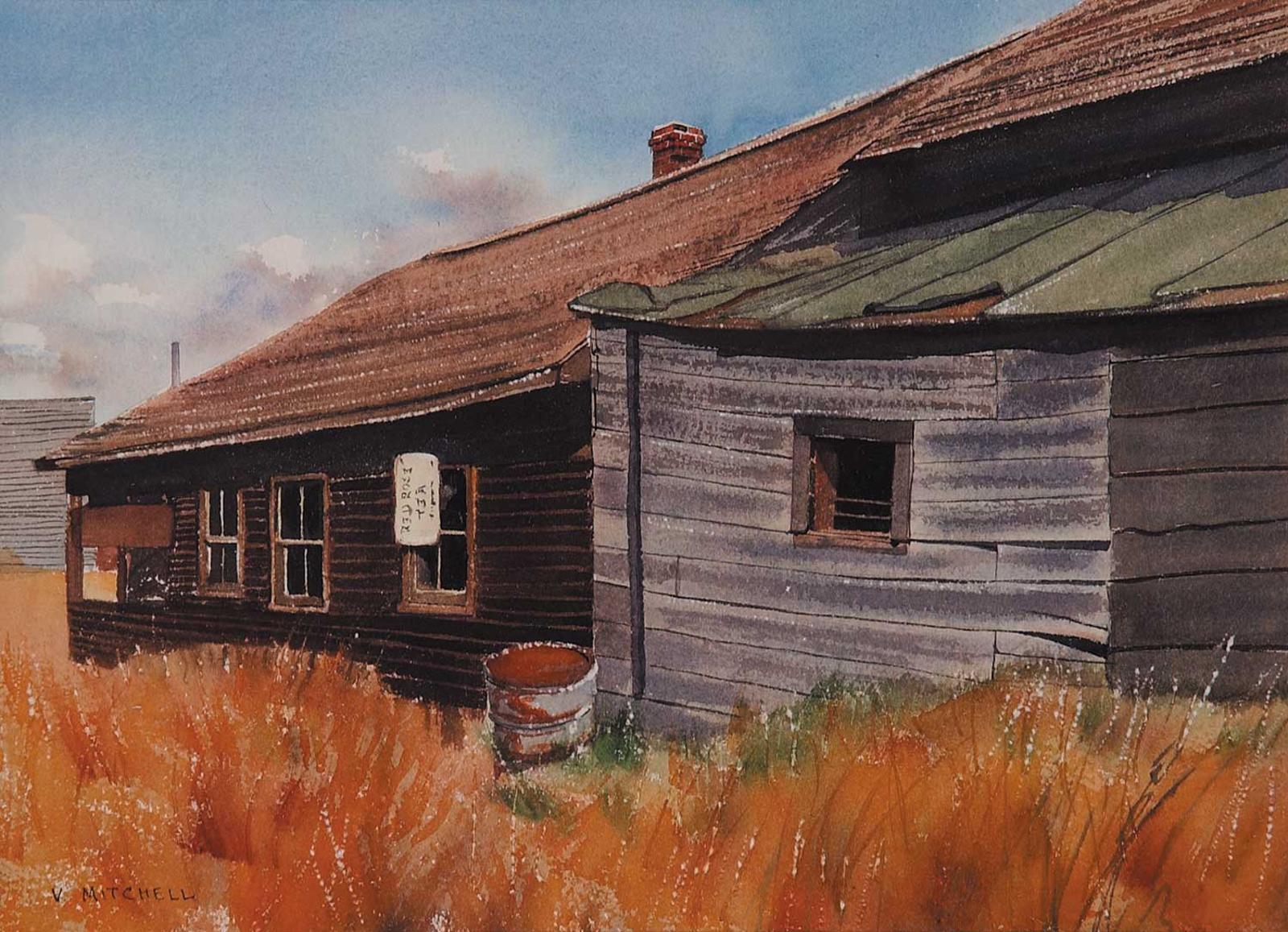 Virginia Mitchell - Empty Home Behind Empty Store, Alberta