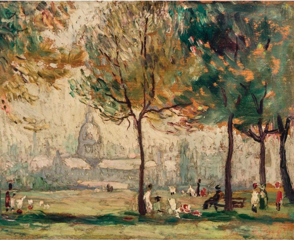 Robert Wakeham Pilot (1898-1967) - Looking At The Mother House From Queen Elizabeth Park, Westmount