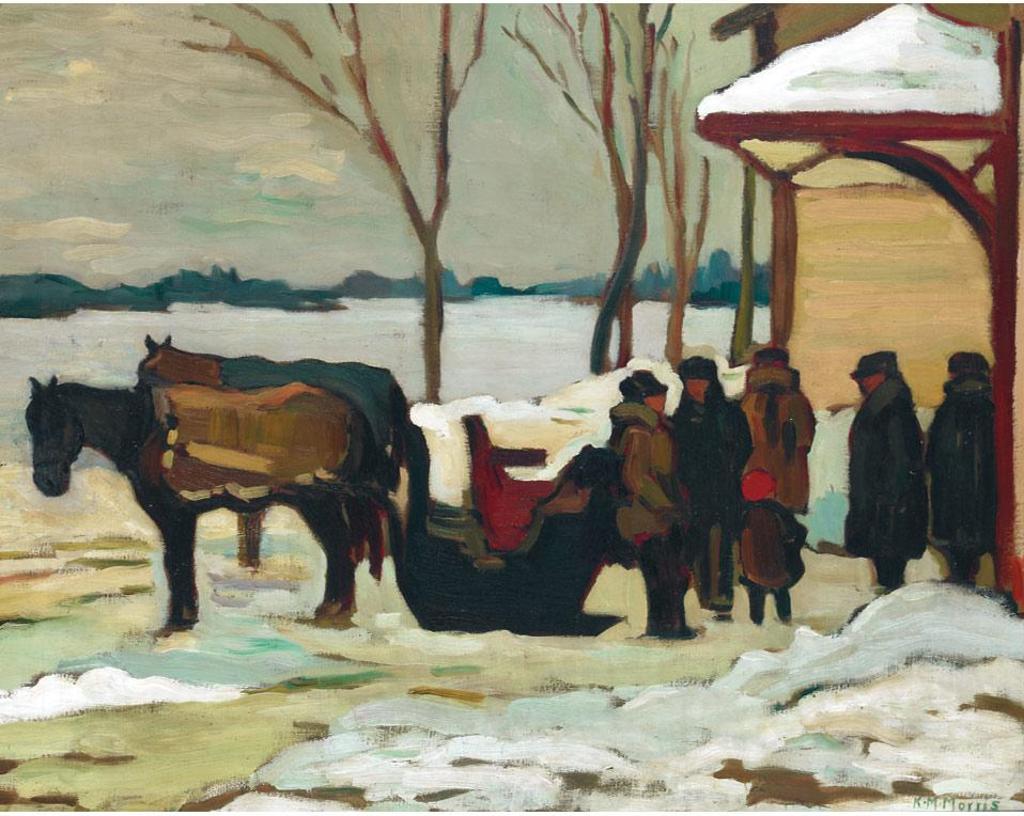 Kathleen Moir Morris (1893-1986) - Awaiting The Train, Berthierville, Quebec