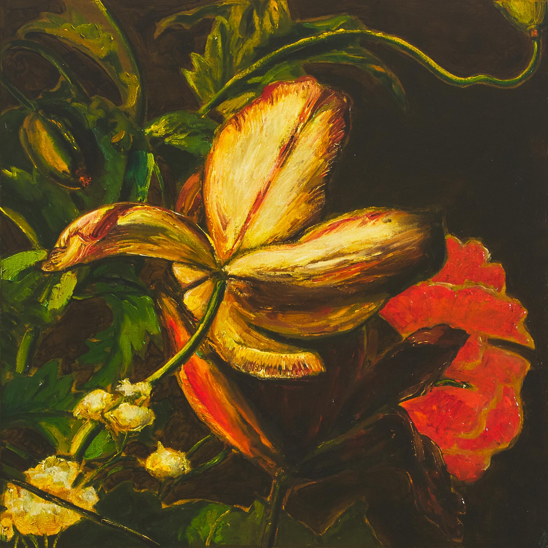 David Charles Bierk (1944-2002) - Still Life Fragment #30, After Jan Van Huysum, 1994