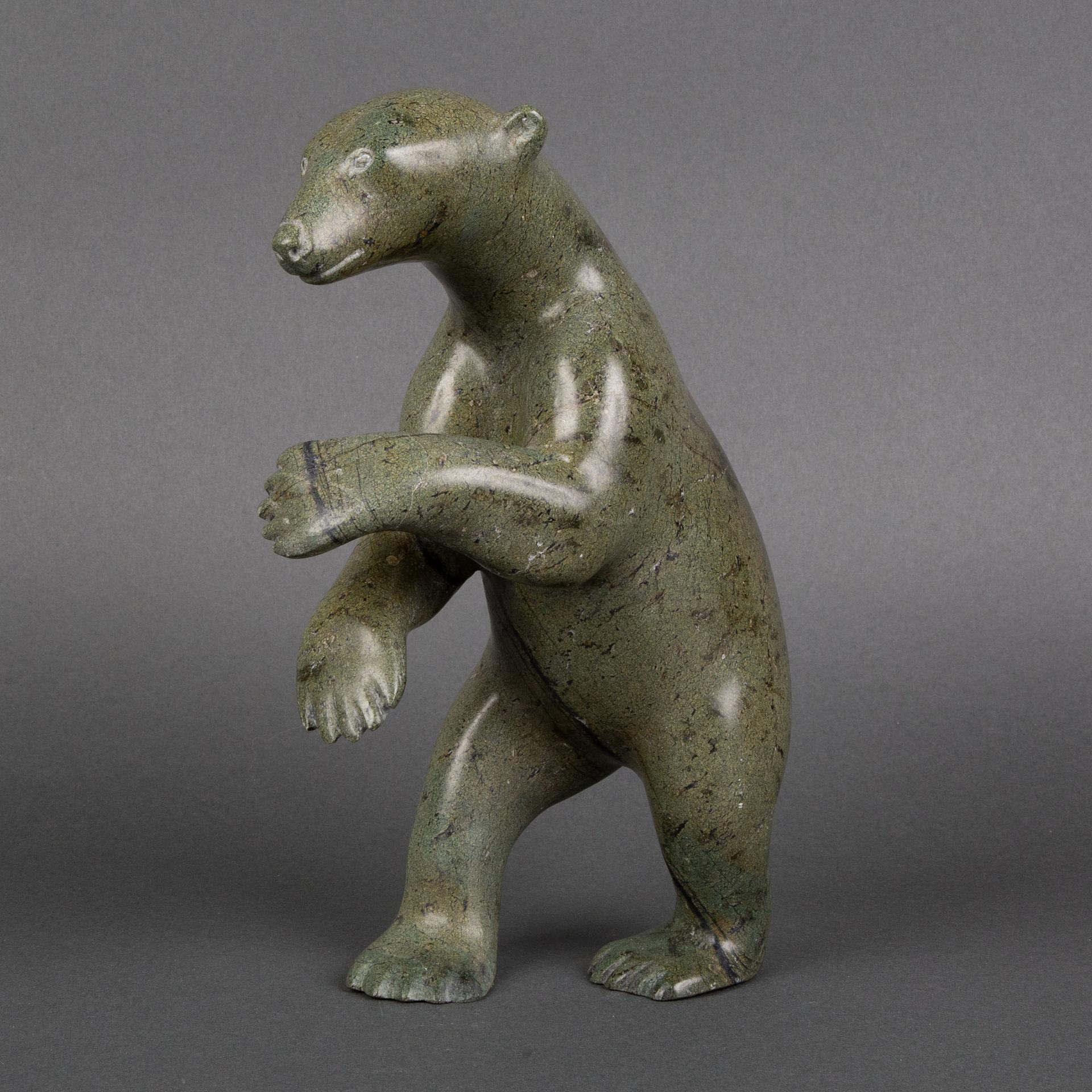 Henry Evaluardjuk (1923-2007) - Polar Bear On Hind Legs
