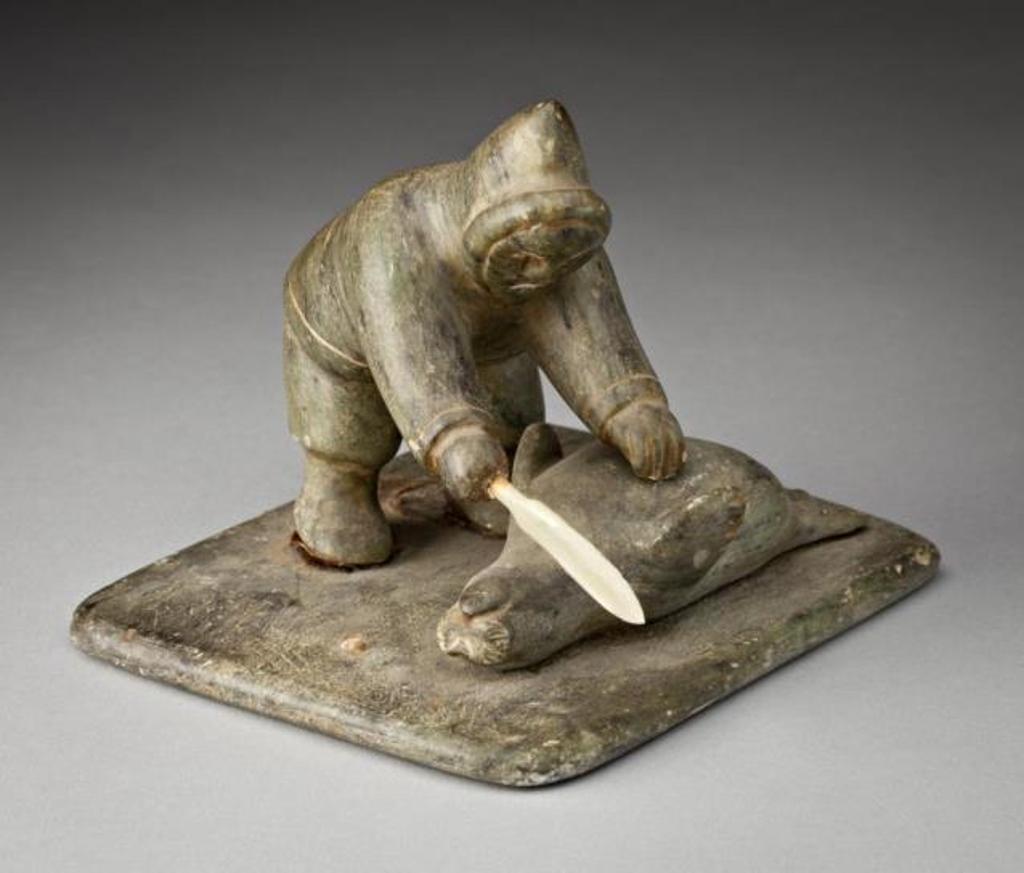 Pauloosie Akitirq (1935-1995) - Hunter Flensing a Seal, 1960s