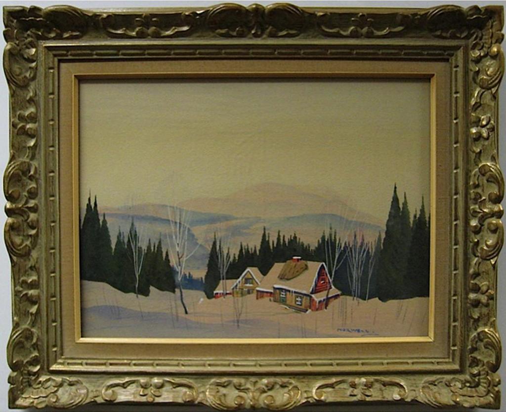 Graham Norble Norwell (1901-1967) - Laurentian Winter Scene With Cabins
