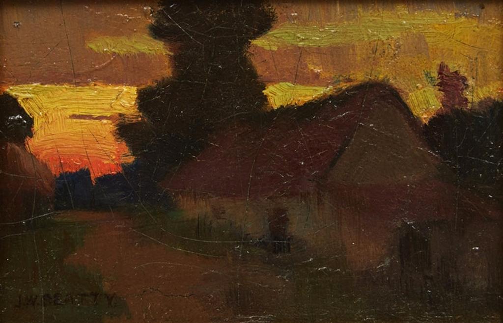 John William (J.W.) Beatty (1869-1941) - Cottage at Dusk
