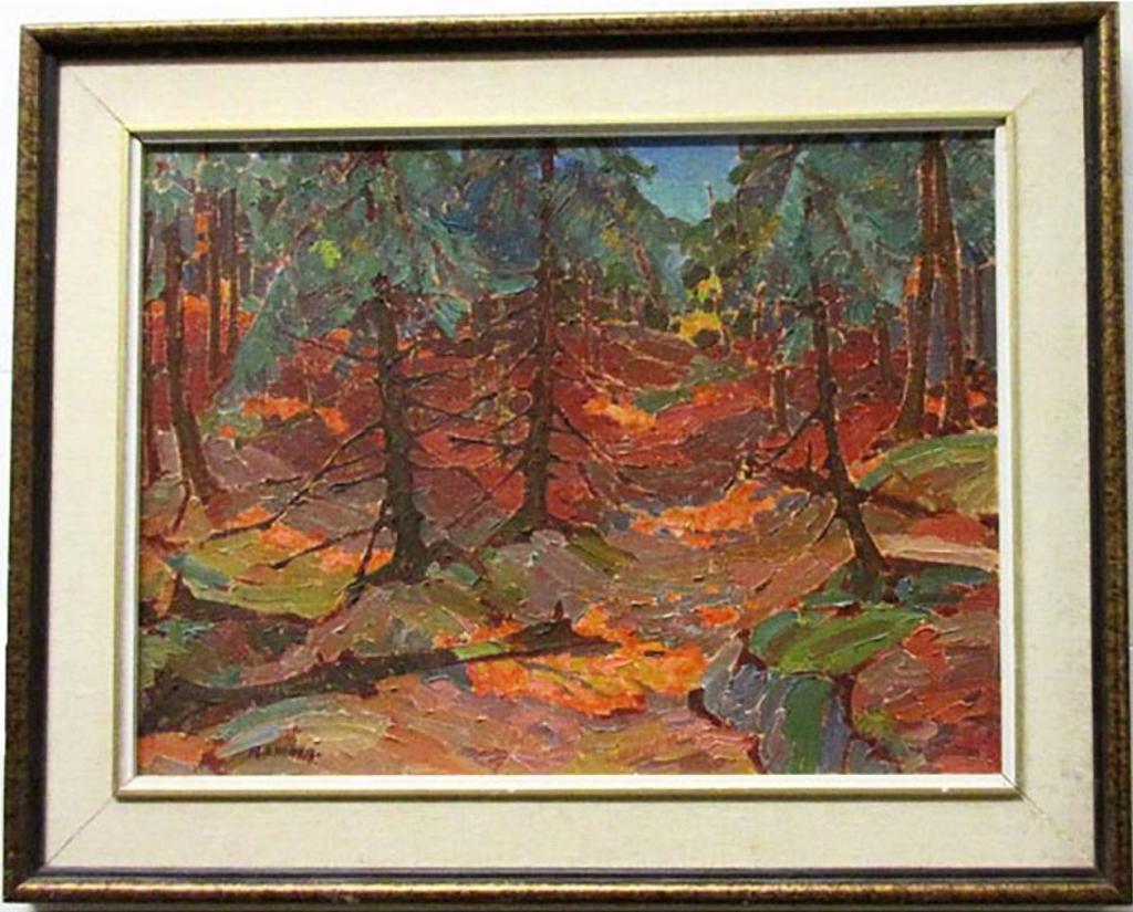 Russell James Hider (1899-1992) - Woods Near Six Mile Lk, 1972