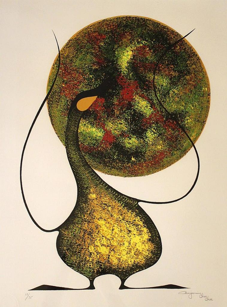 Benjamin Chee Chee (1944-1977) - Goose And Moon
