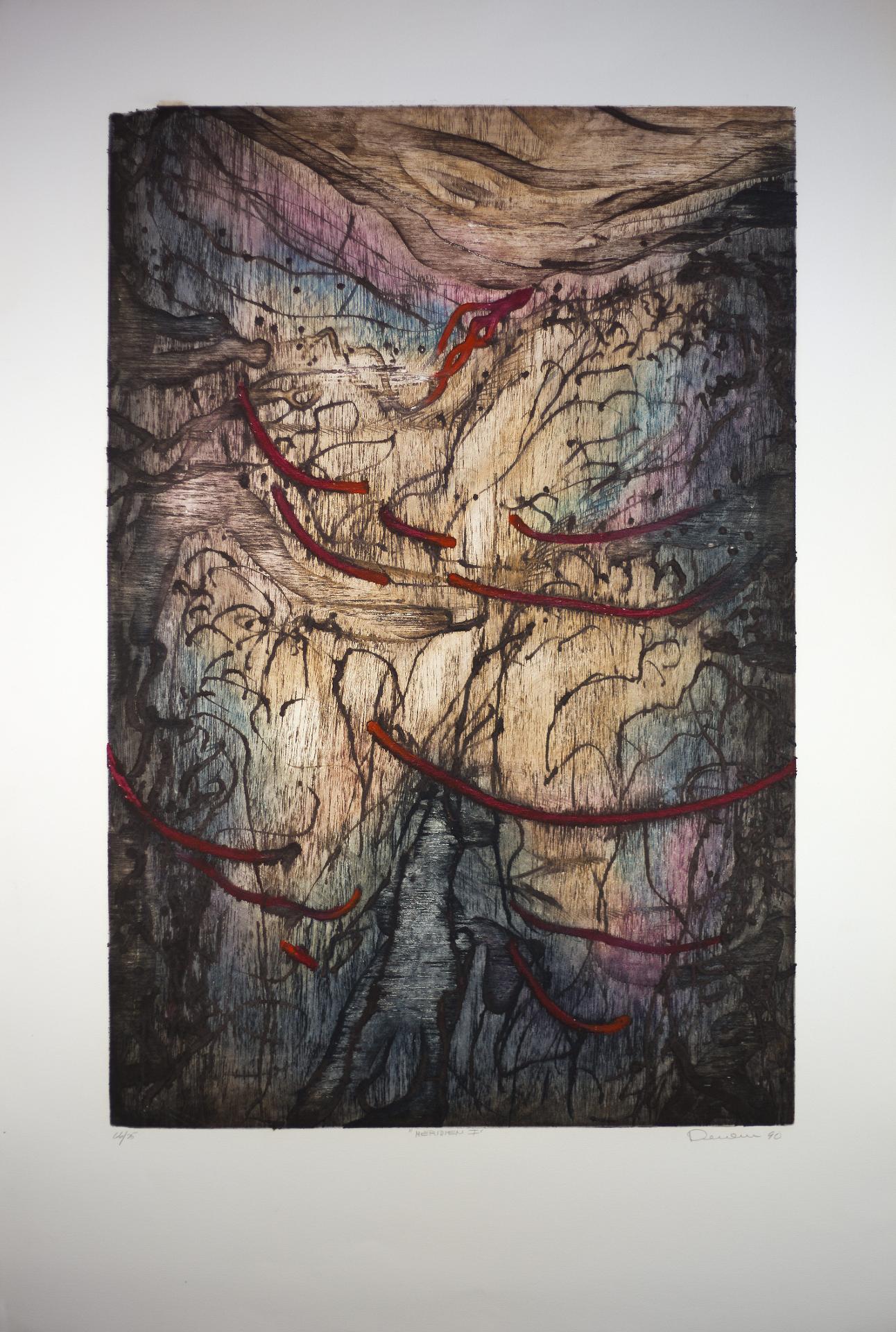 René Derouin (1936) - Méridien I, 1990