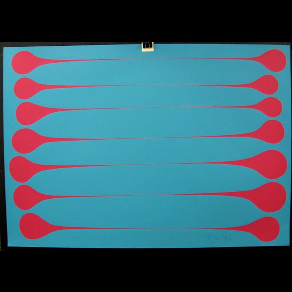 Harold Barling Town (1924-1990) - Untitled (Pink On Blue)