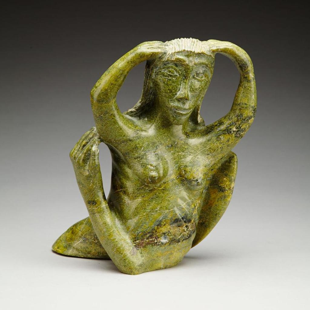 Ashevak Tunnillie (1956-2018) - Sedna Braiding Her Hair