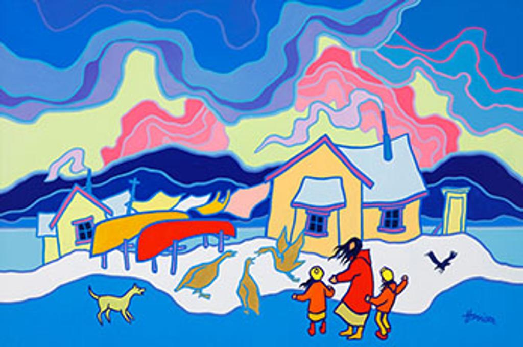 Ted Harrison (1926-2015) - Golden Geese (03747/A85-023)