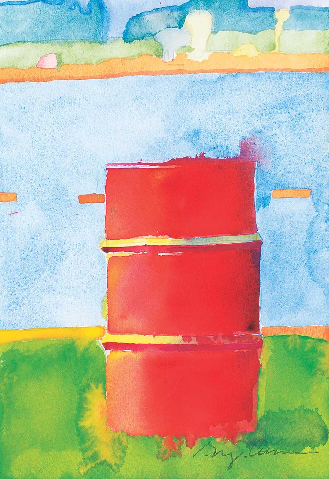 Gregory Richard Curnoe (1936-1992) - Garbage Can, Lake Fanshawe
