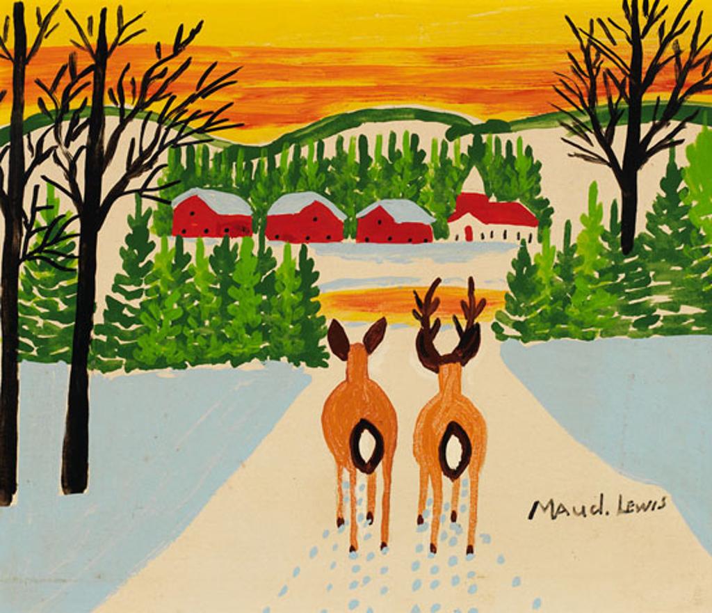Maud Kathleen Lewis (1903-1970) - Deer